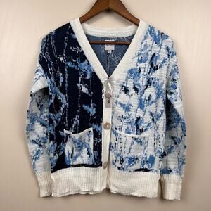NIC+ZOE Blue and White Cardigan